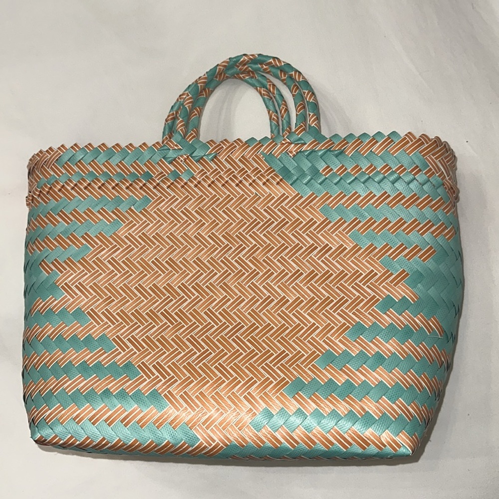 Anthropologie Diamon Woven Bag - Blue - Picture 5 of 8